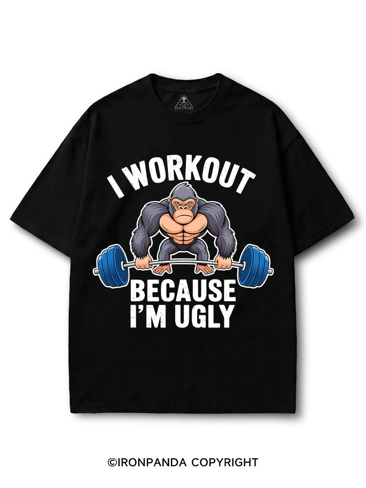 I WORKOUT BECAUSE I’M UGLY COTTON PUMP COVER