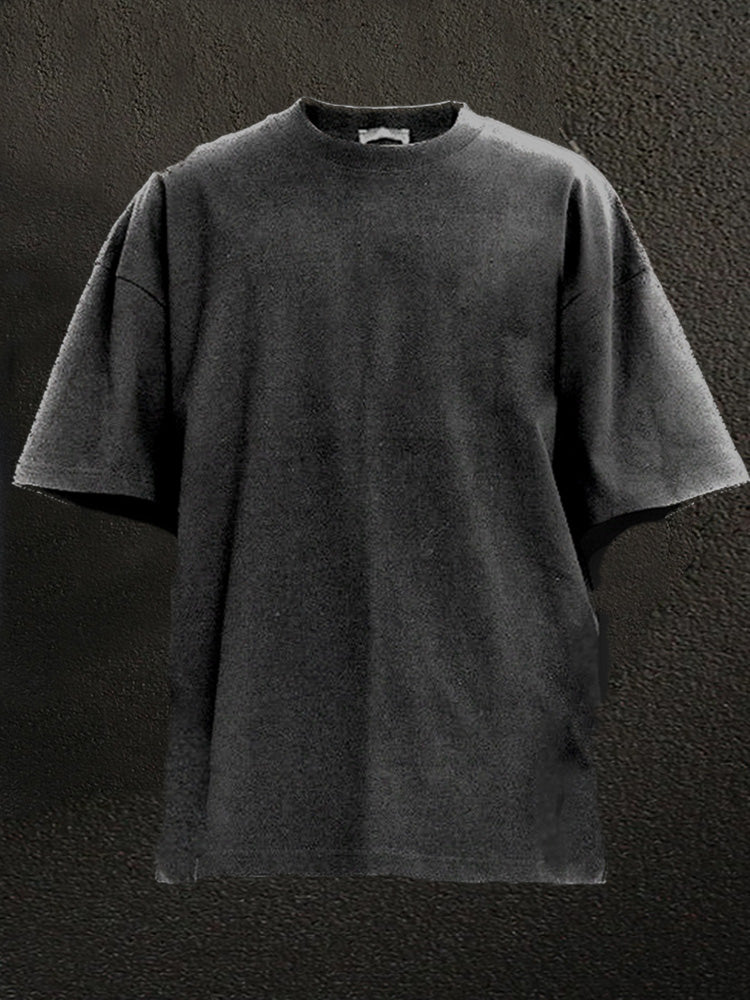 HAGAMOS CARDIO back printed Washed Gym Shirt