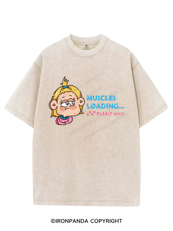 MUSCLES LOADING… PLEASE WAIT VINTAGE GYM SHIRT