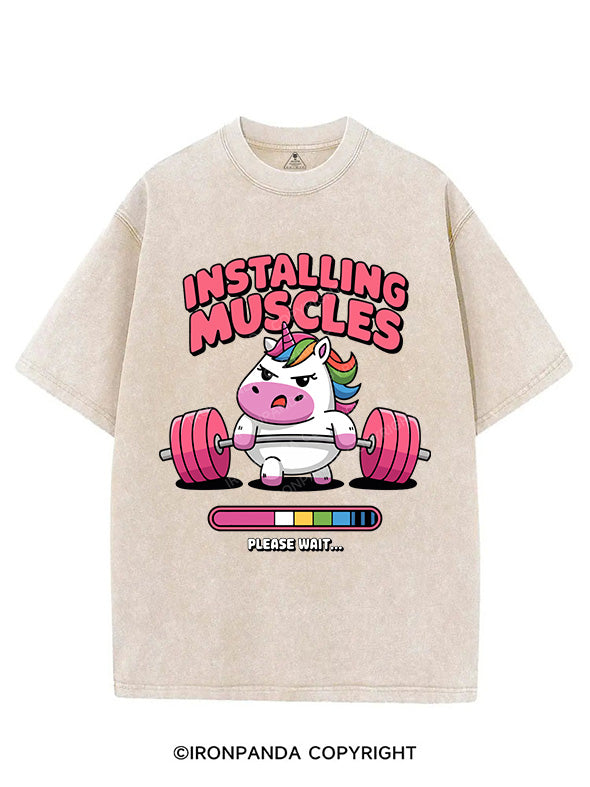 INSTALLING MUSCLES VINTAGE GYM SHIRT