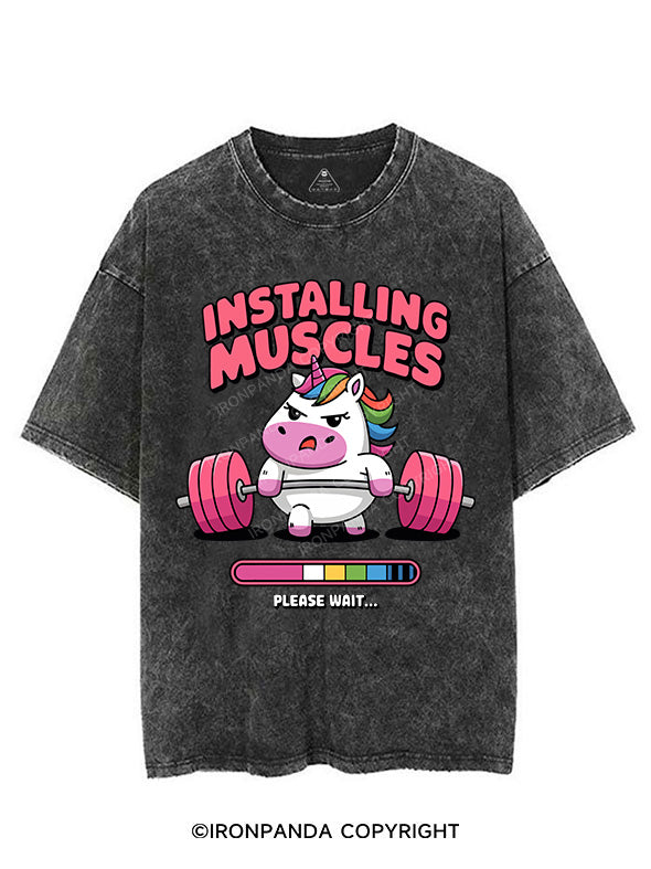 INSTALLING MUSCLES VINTAGE GYM SHIRT