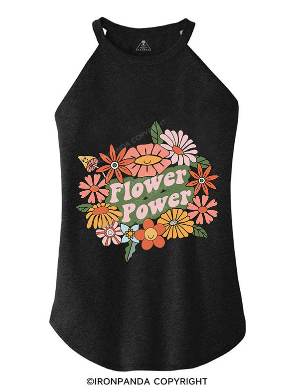 FLOWER POWER TRI ROCKER COTTON TANK