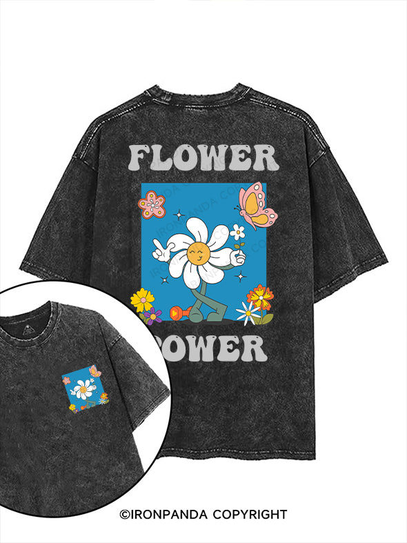 FLOWER POWER printed Gym Shirt