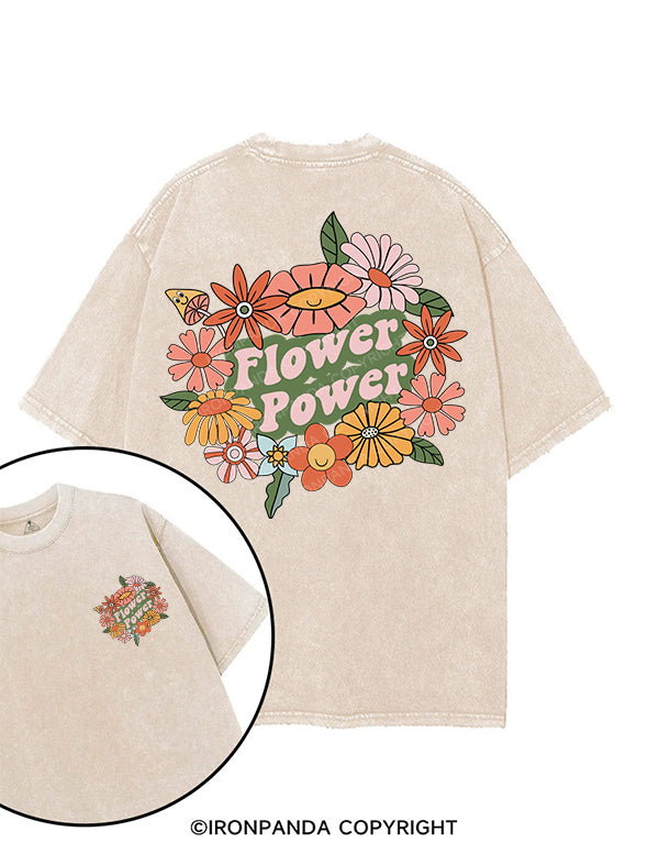FLOWER POWER printed Gym Shirt