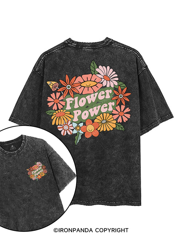 FLOWER POWER printed Gym Shirt