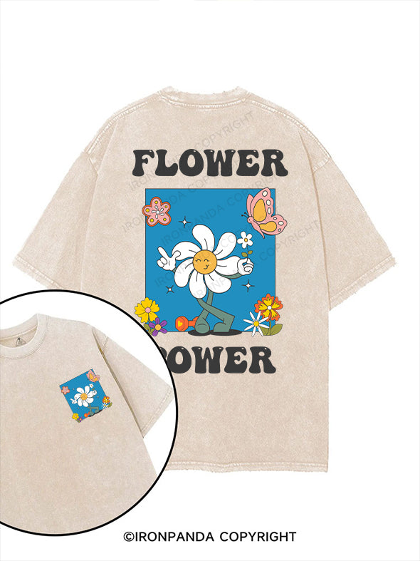 FLOWER POWER printed Gym Shirt