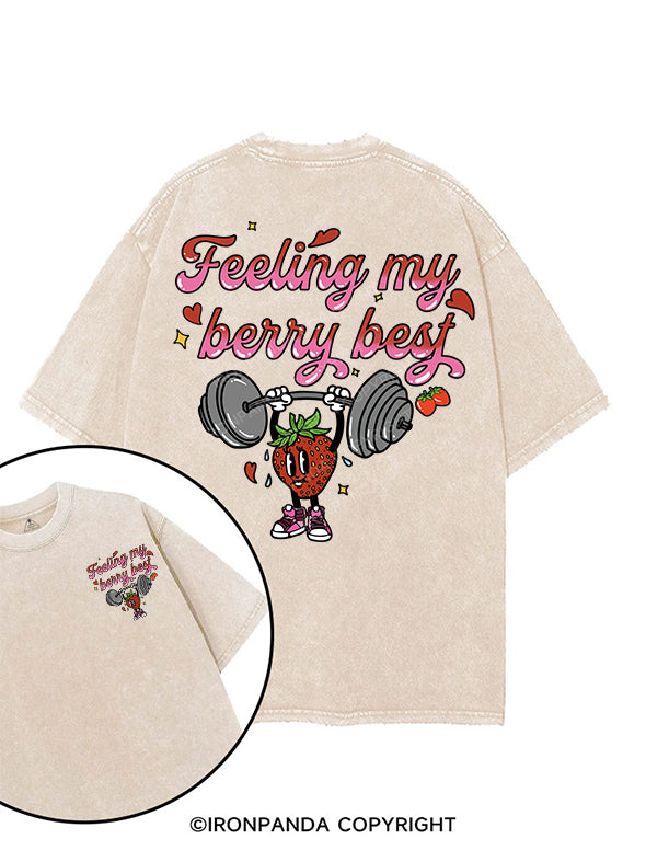 feeling my berry best printed Gym Shirt