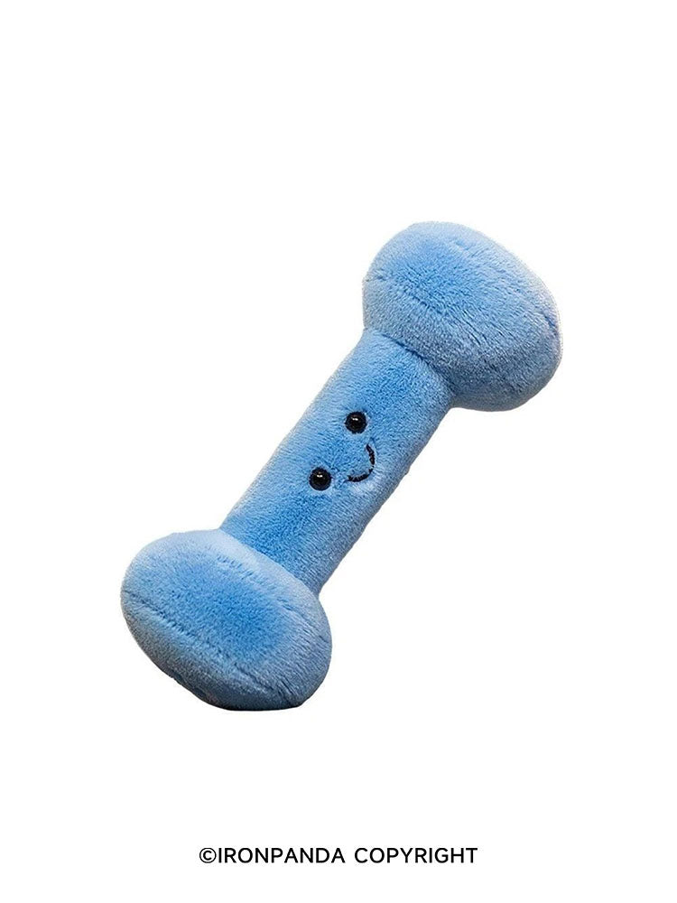 IronPanda Playful Fitness Themed Plush Dumbbell Toys