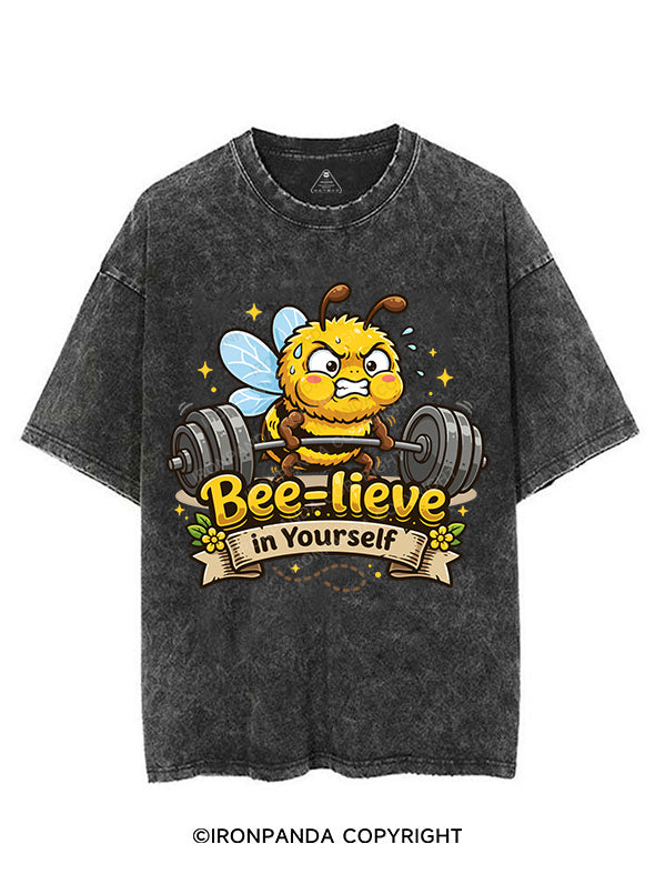 bee-lieve in yourself VINTAGE GYM SHIRT