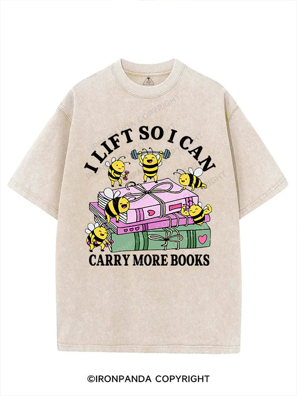 I LIFT SO I CAN CARRY MORE BOOKS VINTAGE GYM SHIRT