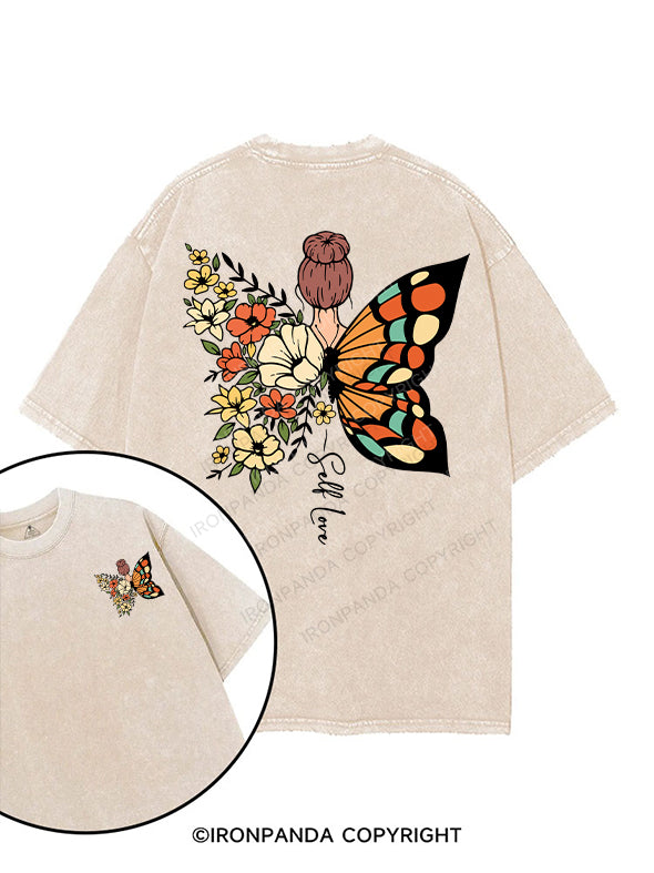 self love printed Gym Shirt