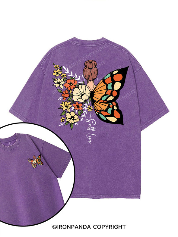 self love printed Gym Shirt