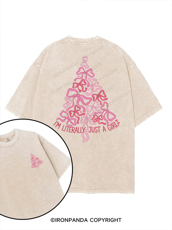 I'M LITERALLY JUST A GIRL printed Gym Shirt