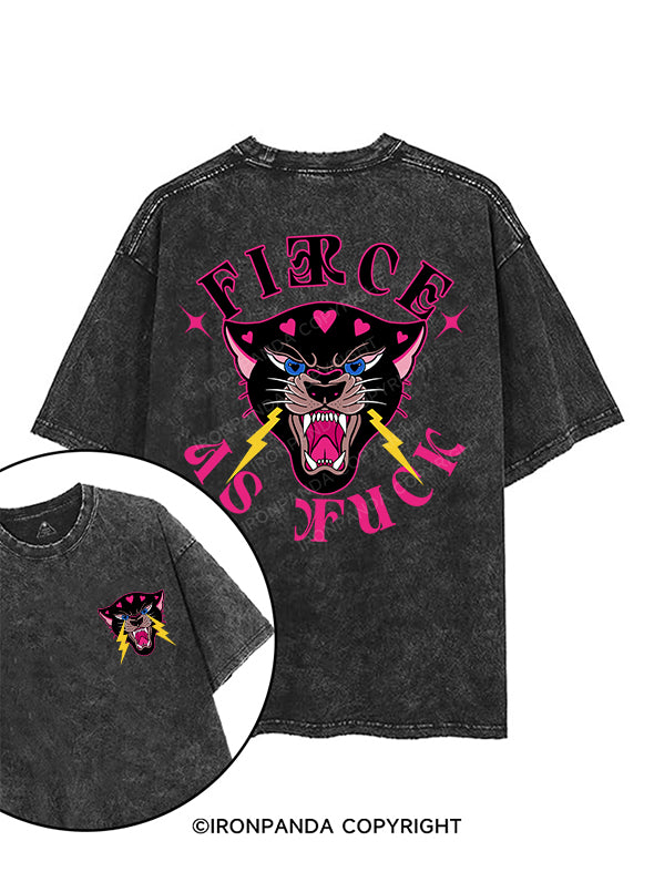 FIERCE AS FUCK printed Gym Shirt