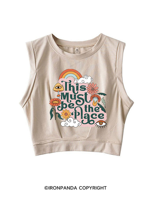 THIS MUST BE THE PLACE SLEEVELESS CROP TOPS