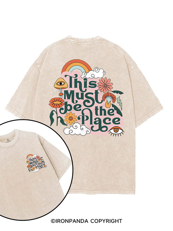 THIS MUST BE THE PLACE printed Gym Shirt