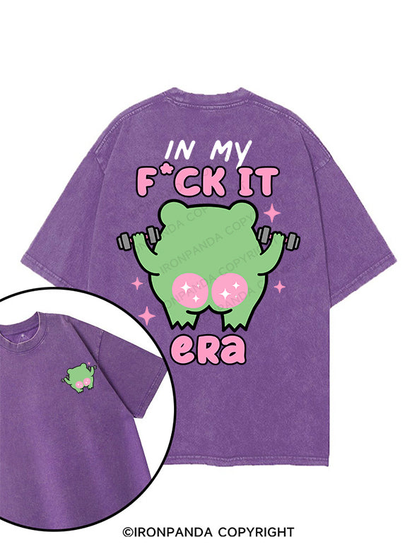 IN MY F*CK IT ERA. printed Gym Shirt