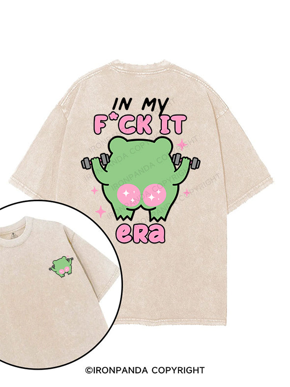 IN MY F*CK IT ERA. printed Gym Shirt