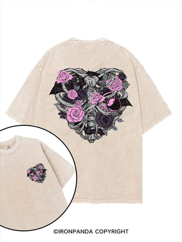 Blooms and Bones printed Gym Shirt