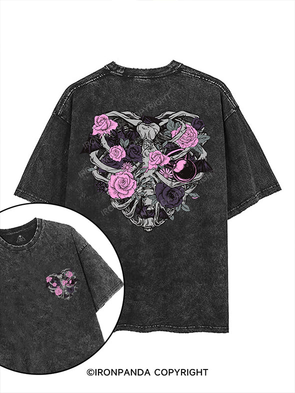 Blooms and Bones printed Gym Shirt