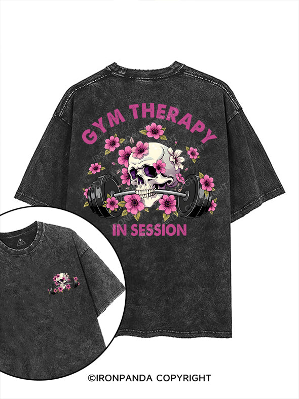GYM THERAPY IN SESSION printed Gym Shirt