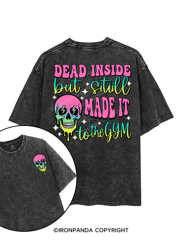 dead inside printed Gym Shirt
