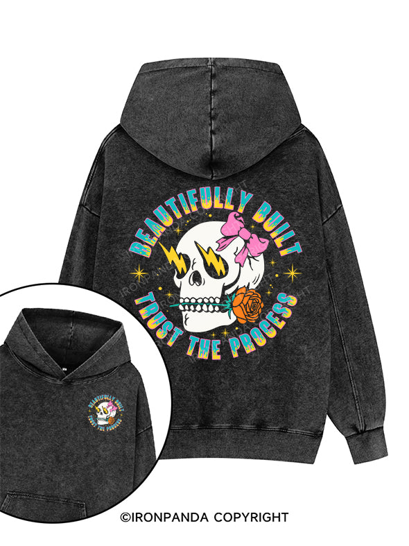 Beautifully Built Printed Washed Gym Hoodie
