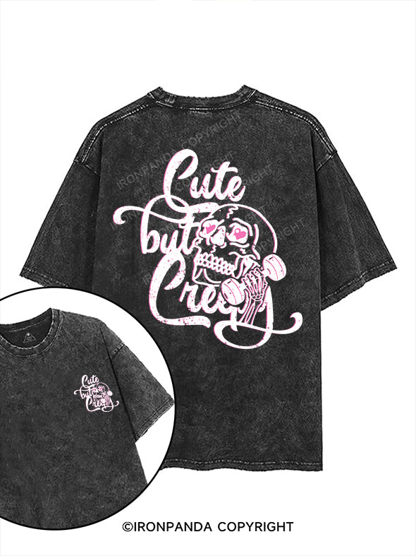 Cute but Creepy printed Gym Shirt