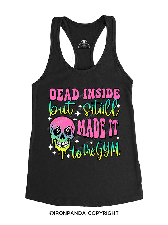 dead inside Gym Racerback Tank