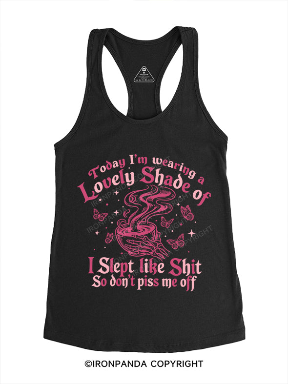 don’t piss me off Gym Racerback Tank