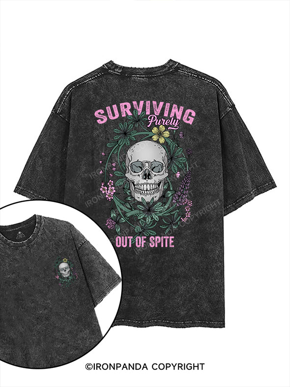 SURVIVING PURELY OUT OF SPITE printed Gym Shirt