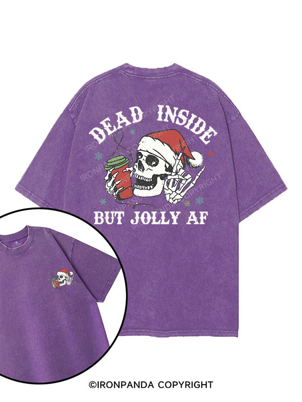 dead inside but jolly af printed Gym Shirt