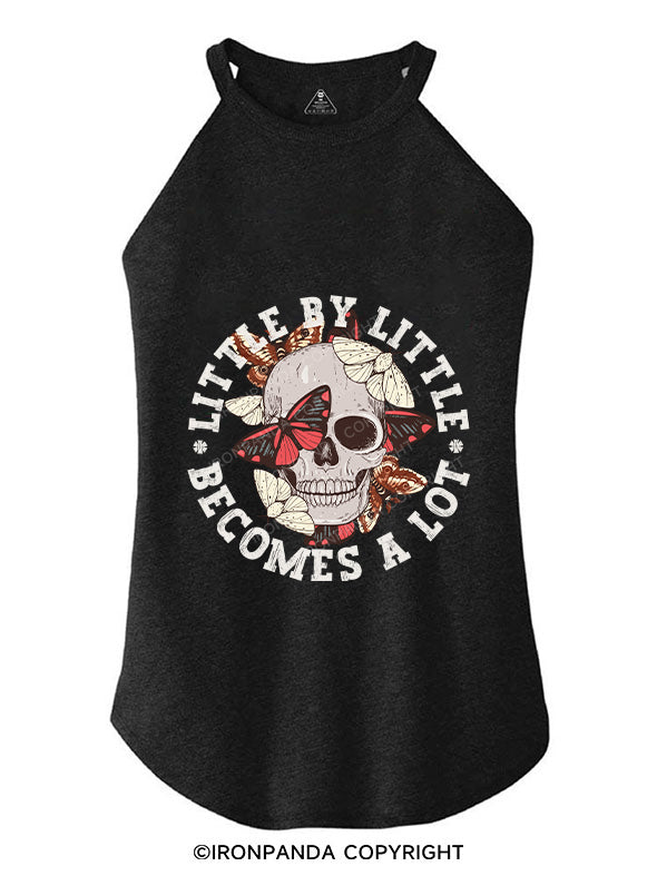 LITTLE BY LITTLE BECOMES A LOT TRI ROCKER COTTON TANK