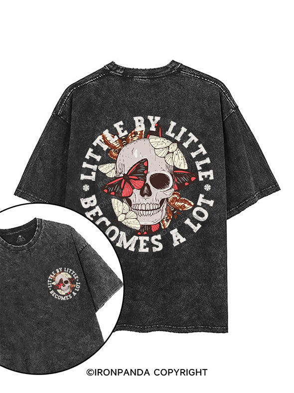 LITTLE BY LITTLE BECOMES A LOT printed Gym Shirt