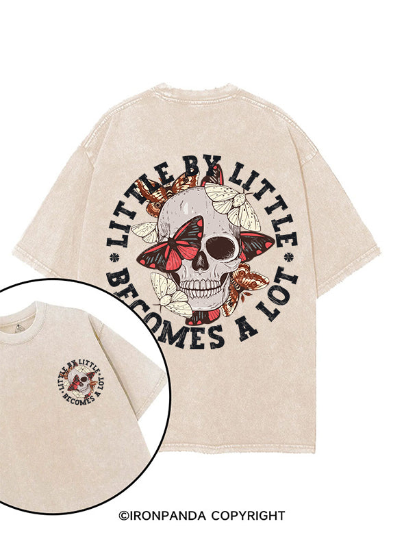 LITTLE BY LITTLE BECOMES A LOT printed Gym Shirt