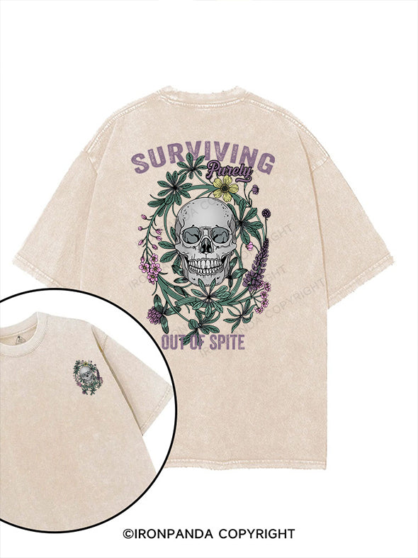 SURVIVING PURELY OUT OF SPITE printed Gym Shirt