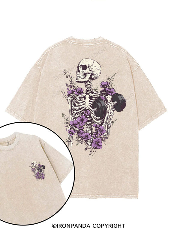 gym skull printed Gym Shirt