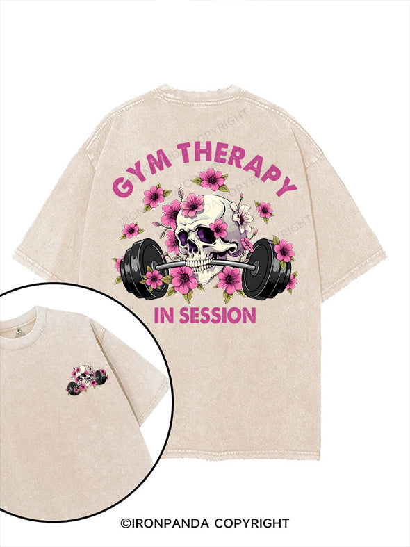 GYM THERAPY IN SESSION printed Gym Shirt