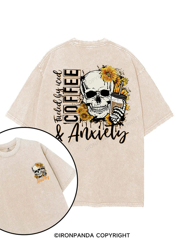 Fueled by Iced Coffee and Anxiety printed Gym Shirt