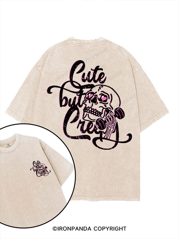 Cute but Creepy printed Gym Shirt