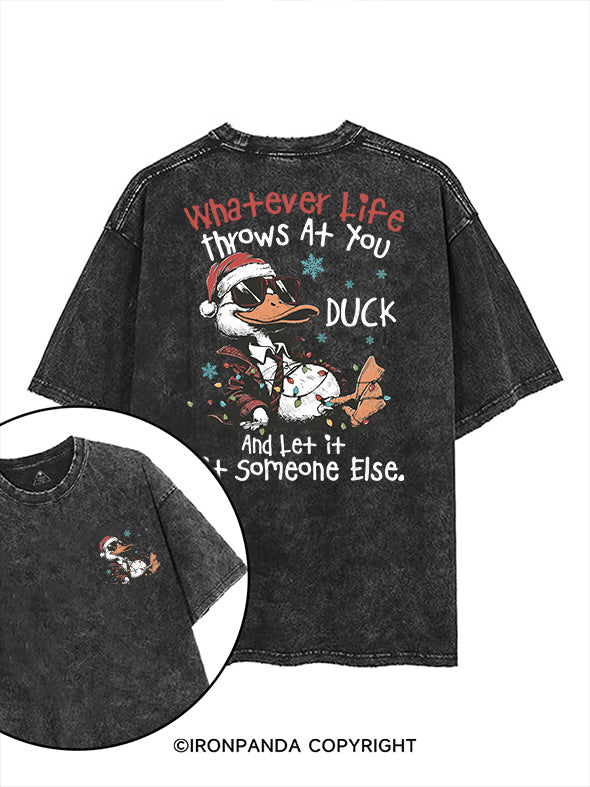Whatever life throws at you, DUCK printed Gym Shirt