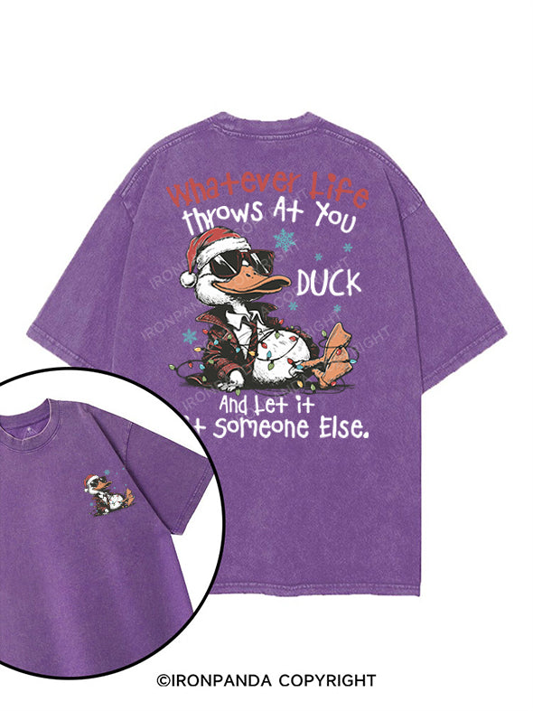 Whatever life throws at you, DUCK printed Gym Shirt