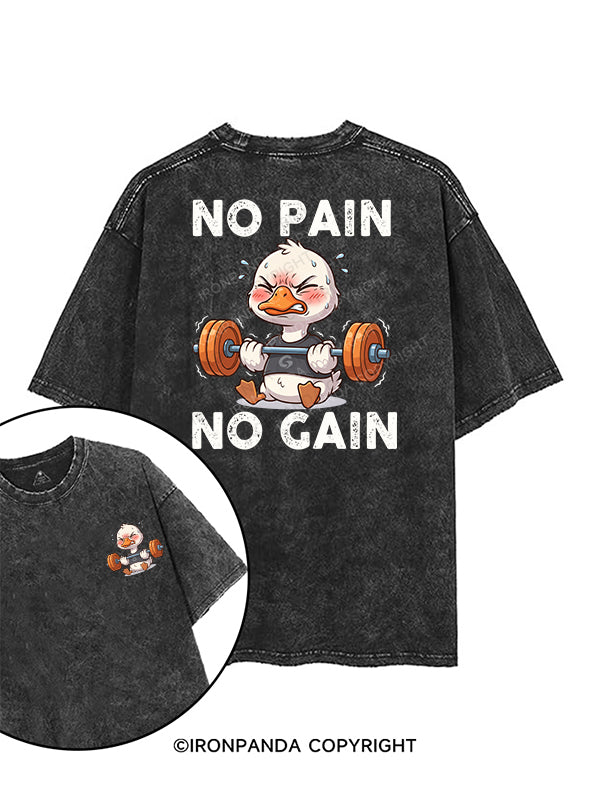 no pain no gain printed Gym Shirt
