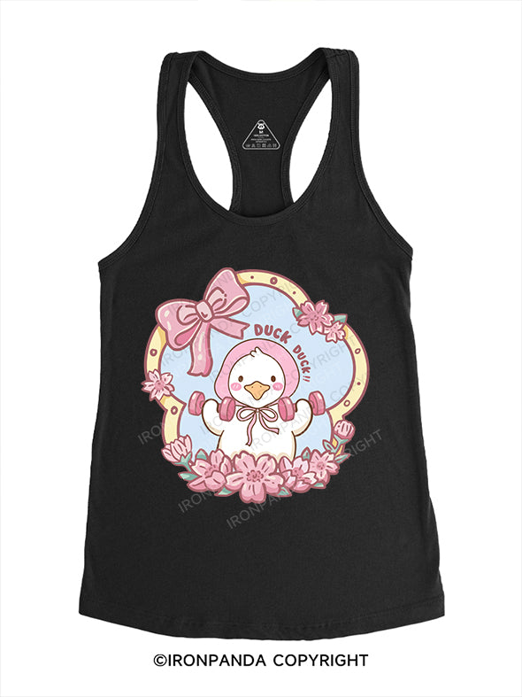 duck duck Gym Racerback Tank