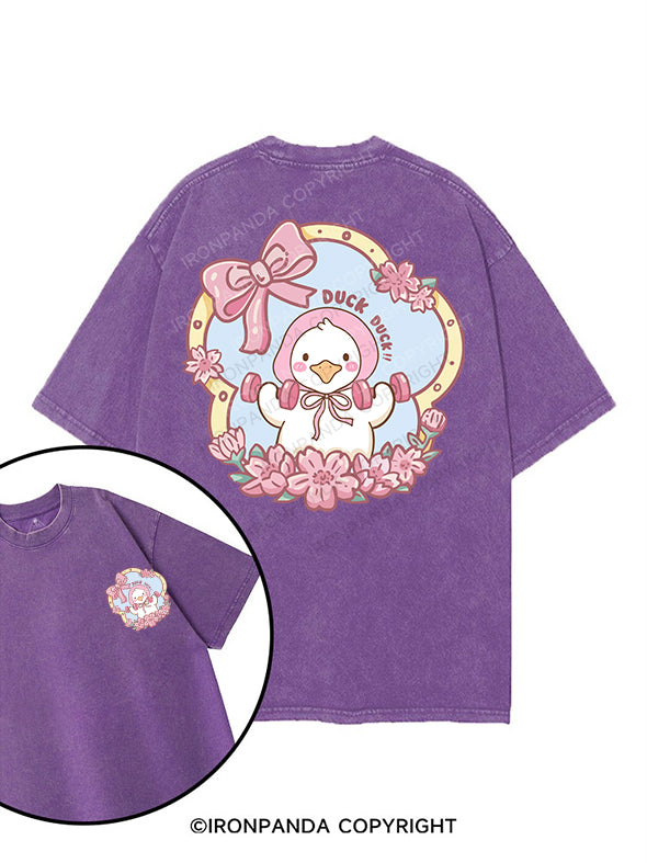 duck duck printed Gym Shirt