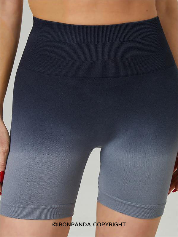 High Waist Ombre 3 Inch Yoga Shorts