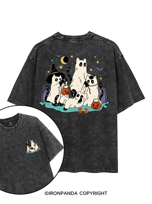 BLACK CAT printed Gym Shirt