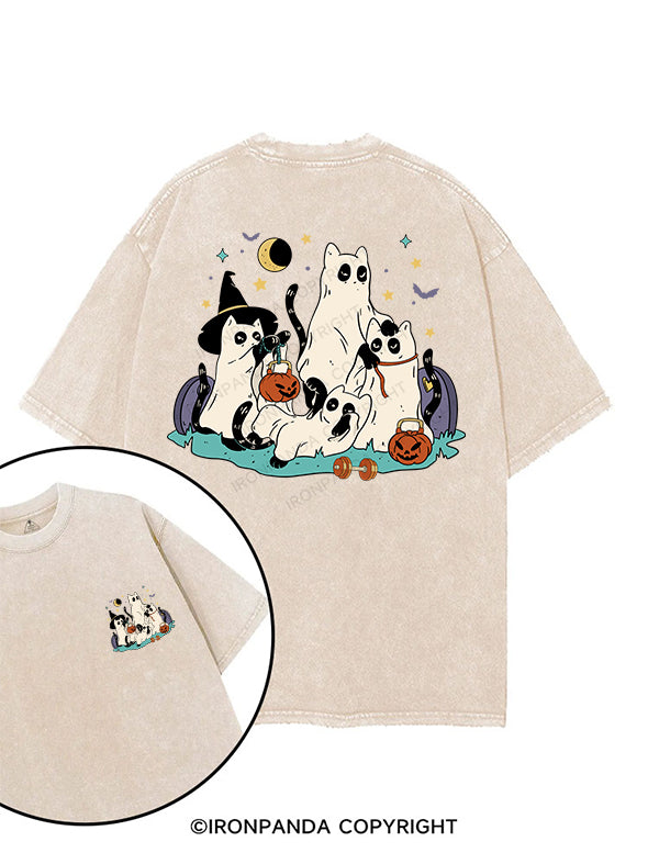 BLACK CAT printed Gym Shirt