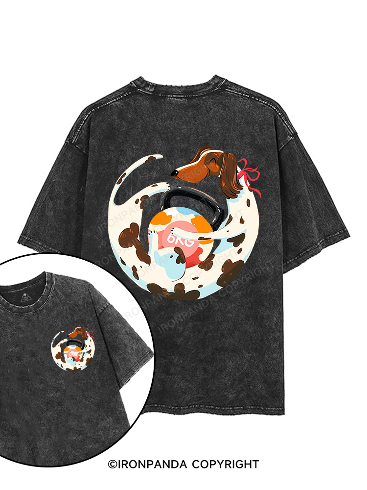 DACHSHUND GAINS printed Gym Shirt