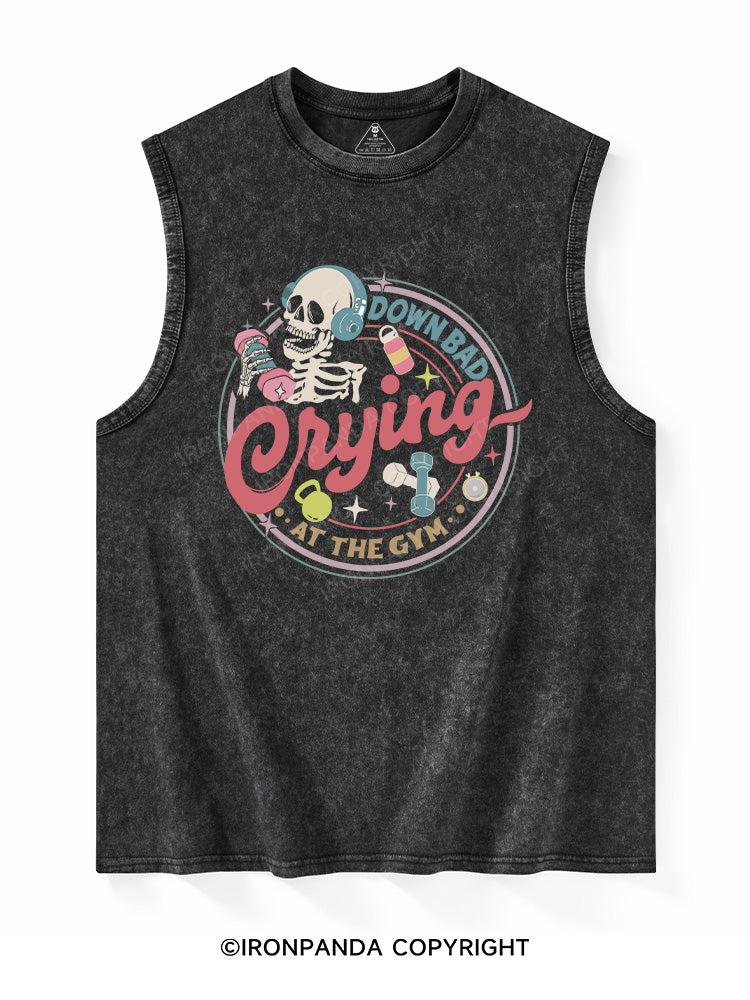 Down Bad Crying At The Gym Washed Tank